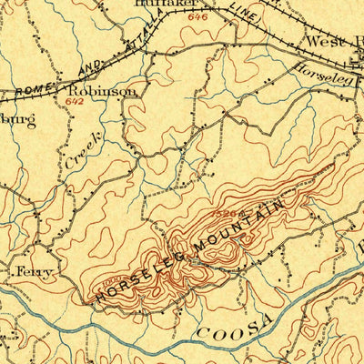 United States Geological Survey Rome, GA-AL (1904, 125000-Scale) digital map