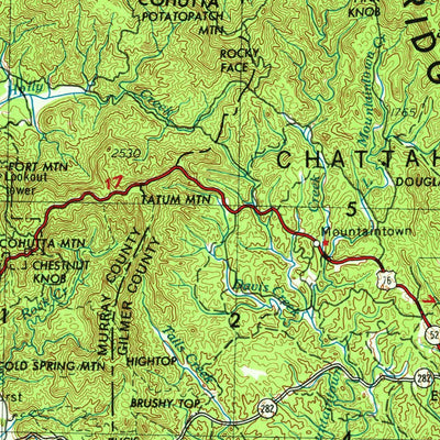 United States Geological Survey Rome, GA-AL-TN-NC (1958, 250000-Scale) digital map