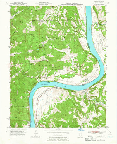 United States Geological Survey Rome, IN-KY (1953, 24000-Scale) digital map