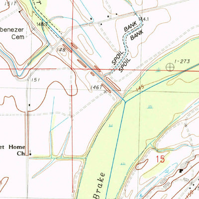 United States Geological Survey Rome, MS (1983, 24000-Scale) digital map
