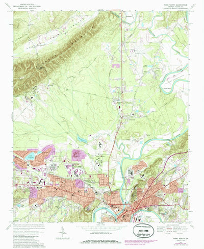 United States Geological Survey Rome North, GA (1967, 24000-Scale) digital map