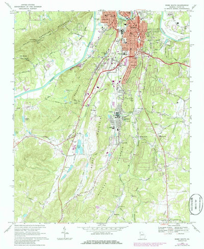 United States Geological Survey Rome South, GA (1968, 24000-Scale) digital map