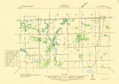United States Geological Survey Romeo, MI (1936, 31680-Scale) digital map