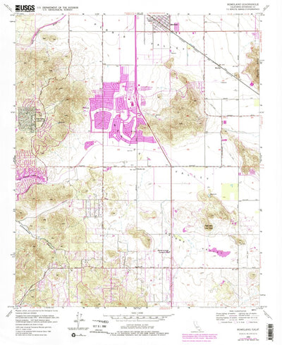 United States Geological Survey Romoland, CA (1953, 24000-Scale) digital map
