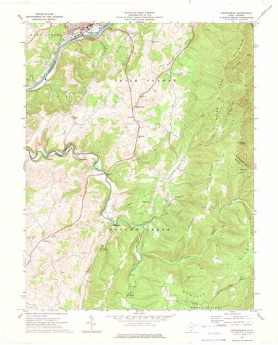 United States Geological Survey Ronceverte, WV (1971, 24000-Scale) digital map