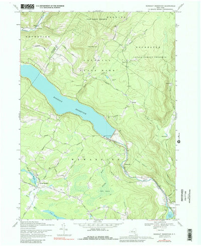 United States Geological Survey Rondout Reservoir, NY (1969, 24000-Scale) digital map