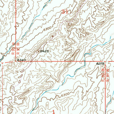 United States Geological Survey Rongis Reservoir SE, WY (1952, 24000-Scale) digital map