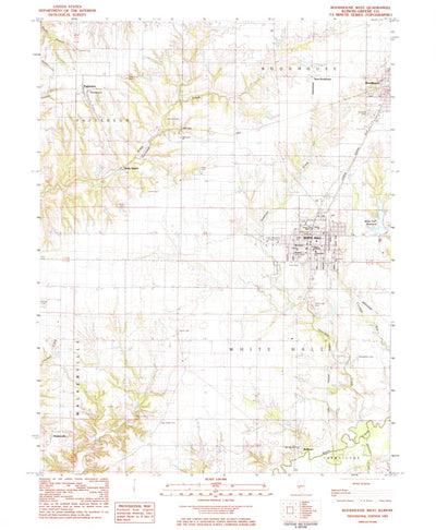United States Geological Survey Roodhouse West, IL (1983, 24000-Scale) digital map