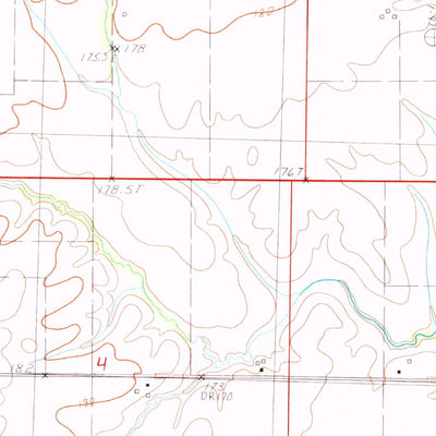 United States Geological Survey Roodhouse West, IL (1983, 24000-Scale) digital map