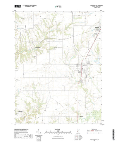 United States Geological Survey Roodhouse West, IL (2021, 24000-Scale) digital map