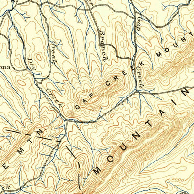 United States Geological Survey Room Mountain, TN-NC (1891, 125000-Scale) digital map