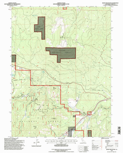 United States Geological Survey Roop Mountain, CA (1995, 24000-Scale) digital map