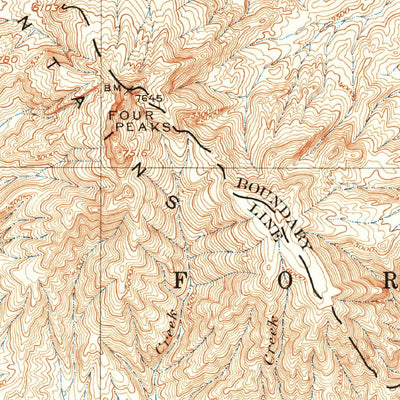 United States Geological Survey Roosevelt, AZ (1907, 125000-Scale) digital map