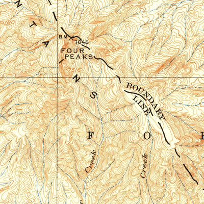 United States Geological Survey Roosevelt, AZ (1912, 125000-Scale) digital map