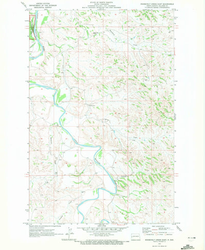 United States Geological Survey Roosevelt Creek East, ND (1970, 24000-Scale) digital map