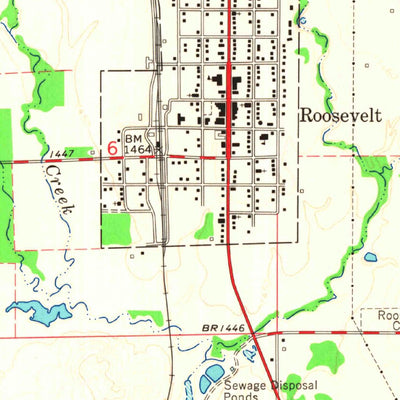 United States Geological Survey Roosevelt, OK (1964, 24000-Scale) digital map