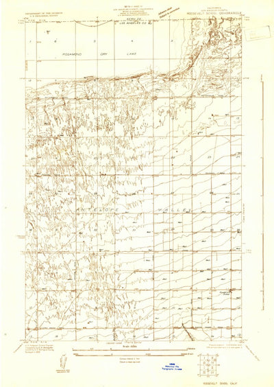 United States Geological Survey Roosevelt School, CA (1930, 24000-Scale) digital map
