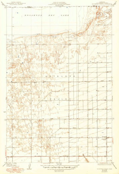 United States Geological Survey Roosevelt School, CA (1933, 24000-Scale) digital map