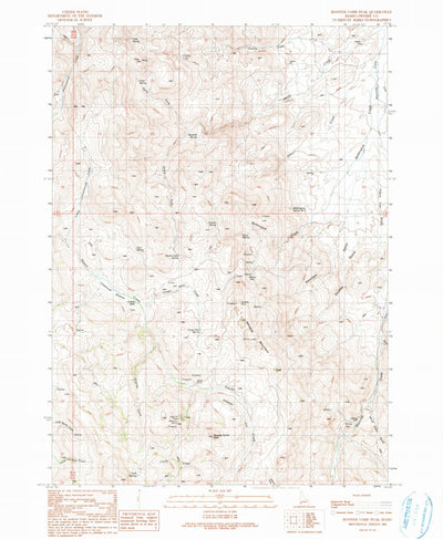United States Geological Survey Rooster Comb Peak, ID (1990, 24000-Scale) digital map