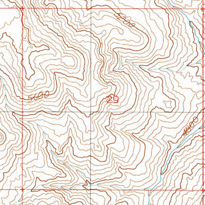 United States Geological Survey Rooster Comb Peak, ID (1990, 24000-Scale) digital map