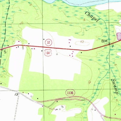United States Geological Survey Roper North, NC (1954, 24000-Scale) digital map