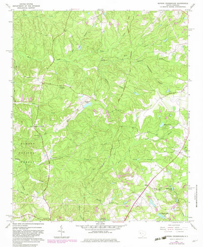 United States Geological Survey Ropers Crossroads, SC (1964, 24000-Scale) digital map