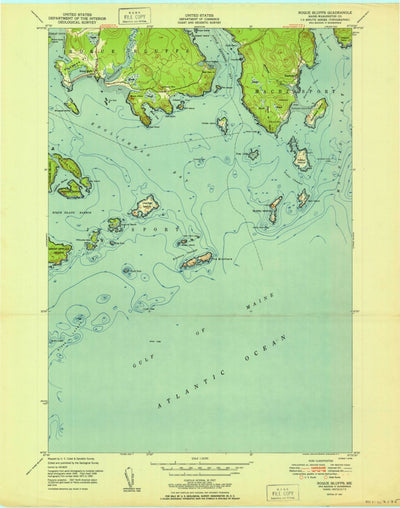 United States Geological Survey Roque Bluffs, ME (1951, 24000-Scale) digital map