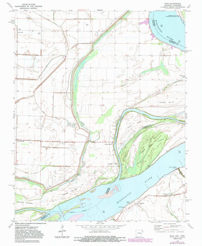 United States Geological Survey Rosa, AR-TN (1972, 24000-Scale) digital map