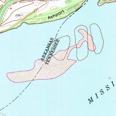 United States Geological Survey Rosa, AR-TN (1972, 24000-Scale) digital map