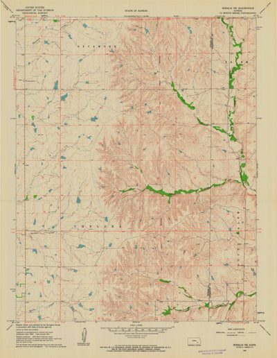 United States Geological Survey Rosalia NE, KS (1961, 24000-Scale) digital map