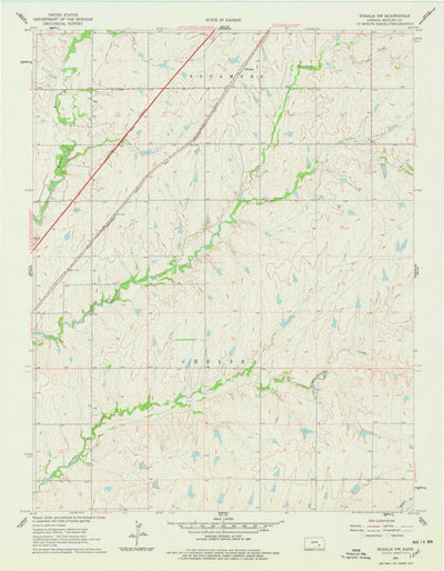 United States Geological Survey Rosalia NW, KS (1961, 24000-Scale) digital map