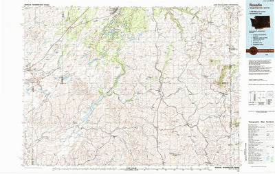 United States Geological Survey Rosalia, WA-ID (1984, 100000-Scale) digital map