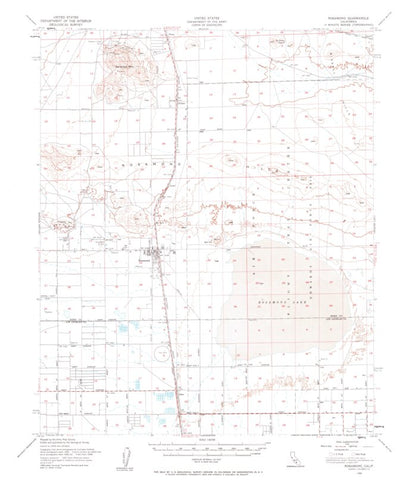 United States Geological Survey Rosamond, CA (1956, 62500-Scale) digital map