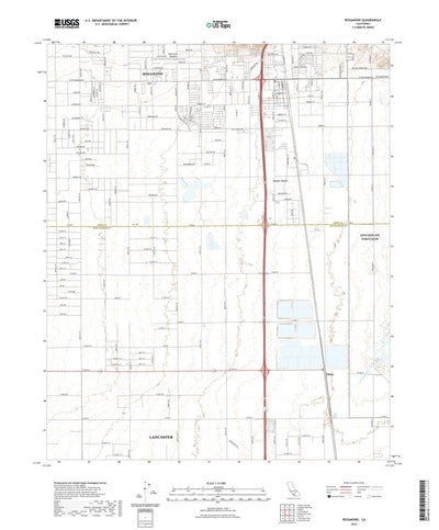 United States Geological Survey Rosamond, CA (2022, 24000-Scale) digital map
