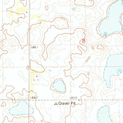 United States Geological Survey Roscoe SW, SD (1974, 24000-Scale) digital map