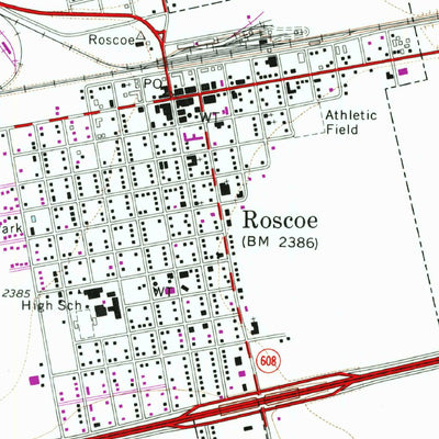 United States Geological Survey Roscoe, TX (1969, 24000-Scale) digital map