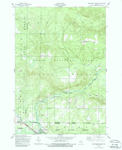 United States Geological Survey Roscommon North, MI (1950, 24000-Scale) digital map
