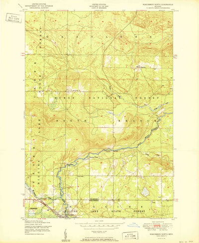 United States Geological Survey Roscommon North, MI (1951, 24000-Scale) digital map