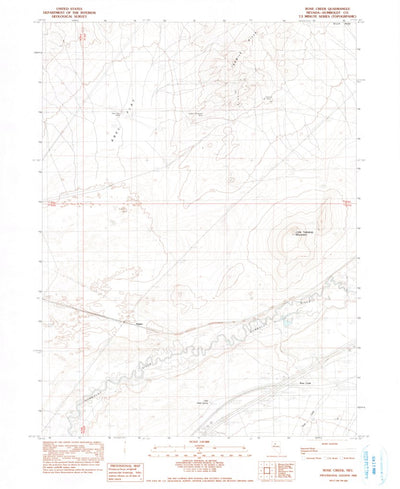 United States Geological Survey Rose Creek, NV (1982, 24000-Scale) digital map