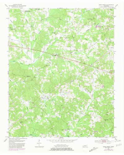 United States Geological Survey Rose Creek, TN (1951, 24000-Scale) digital map