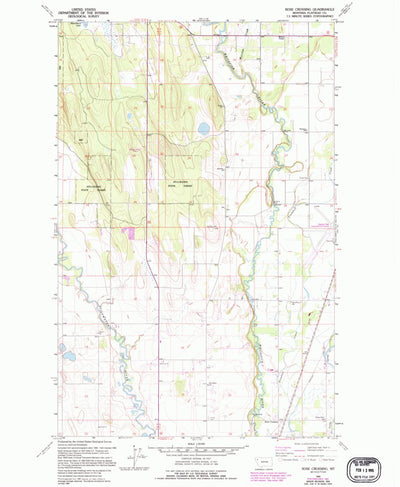 United States Geological Survey Rose Crossing, MT (1962, 24000-Scale) digital map