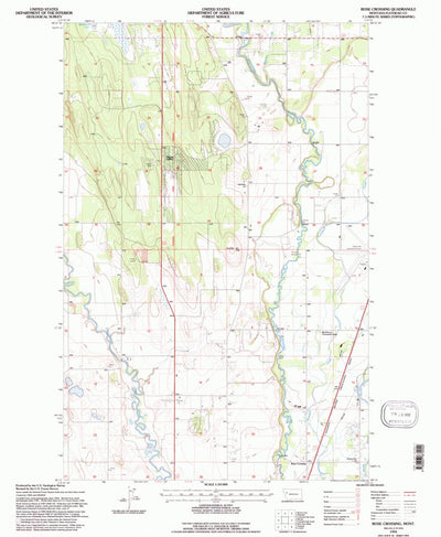 United States Geological Survey Rose Crossing, MT (1994, 24000-Scale) digital map