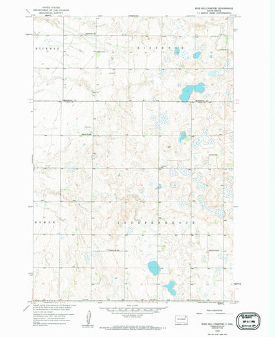 United States Geological Survey Rose Hill Cemetery, SD (1958, 24000-Scale) digital map