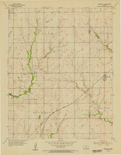 United States Geological Survey Rose Hill, KS (1955, 24000-Scale) digital map