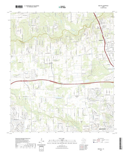 United States Geological Survey Rose Hill, TX (2022, 24000-Scale) digital map