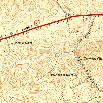 United States Geological Survey Rose Hill, VA-KY (1948, 24000-Scale) digital map