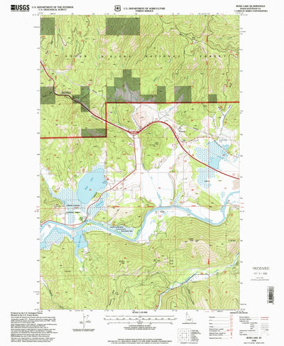 United States Geological Survey Rose Lake, ID (1996, 24000-Scale) digital map