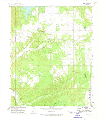 United States Geological Survey Rose, OK (1972, 24000-Scale) digital map