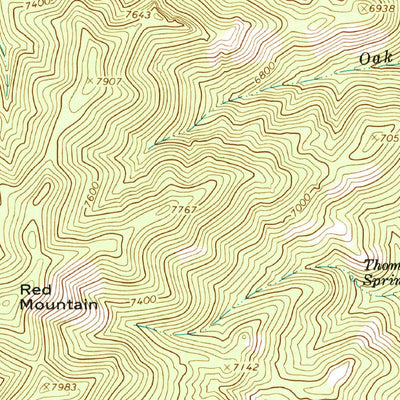 United States Geological Survey Rose Peak, AZ (1967, 24000-Scale) digital map