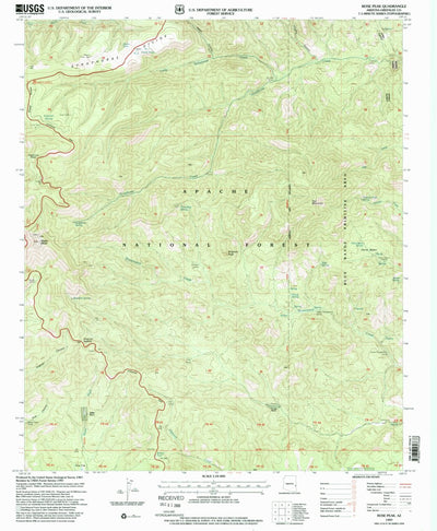 United States Geological Survey Rose Peak, AZ (1997, 24000-Scale) digital map
